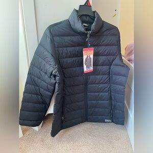 Eddie Bauer Down Jacket Womens XL Black 650 Down Puffer Lightweight